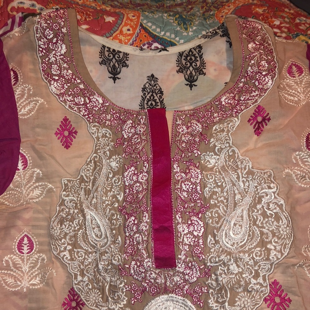 Pink lawn kurti